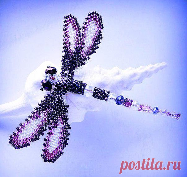 Стрекозы из бисера (схема плетения)
