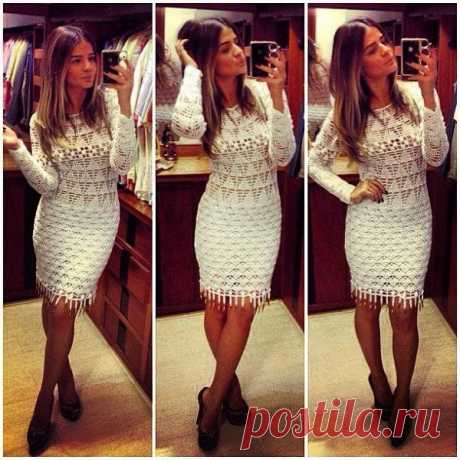 Как связать летнее платье. Вязаное крючком женское платье | Лаборатория домашнего хозяйства