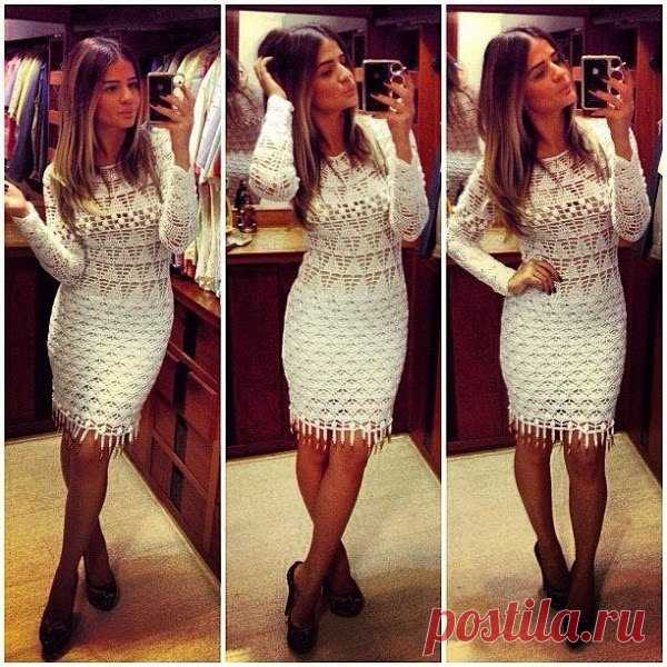 Как связать летнее платье. Вязаное крючком женское платье | Лаборатория домашнего хозяйства