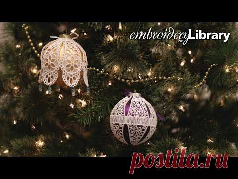 Декор новогодних шаров кружевом из клеенки | Уют и тепло моего дома