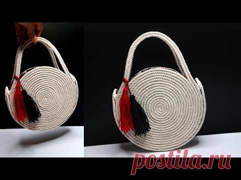 Ide Kreatif Tas dari Tali | DIY Circle Rope Bag