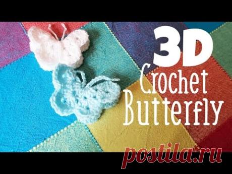 DIY 3D Crochet Butterfly How To Tutorial ¦ The Corner of Craft