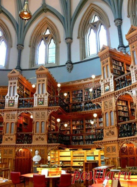"Libraries store the energy that fuels the imagination. They open up windows to the world and inspire us to explore and achieve, and contribute to improving our quality of life. Libraries change lives for the better."--Sidney Sheldon. (Photo: The Library of Parliament sits at the rear of the Centre Block on Parliament Hill in Ottawa, Ontario, Canada) Современная библиотека