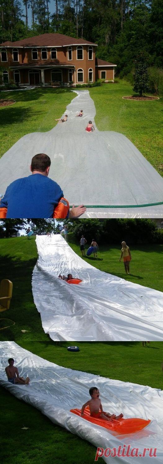 Идеи детских развлечений – самодельный аквапарк
