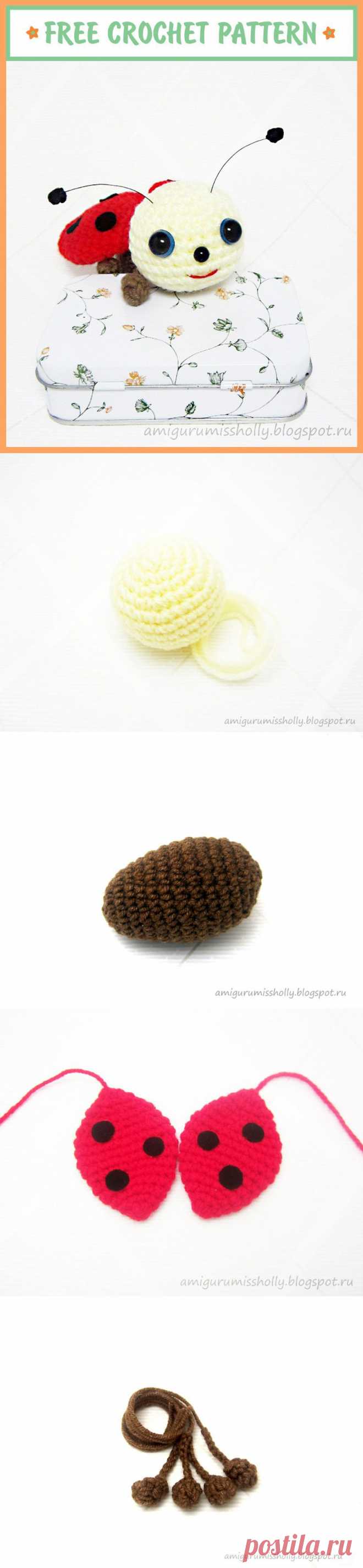 Божья коровка амигуруми. Описание вязания крючком :: Amigurumi by Miss Holly