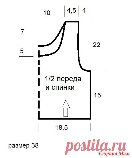 Базовый топик (схема узора и выкройка). - Все в ажуре... (вязание крючком) - Страна Мам