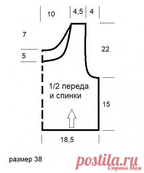 Базовый топик (схема узора и выкройка). - Все в ажуре... (вязание крючком) - Страна Мам