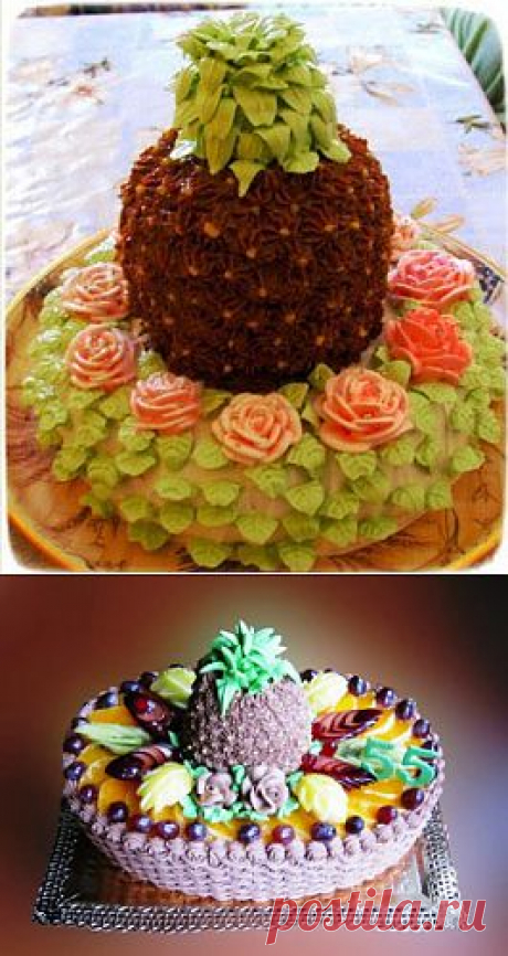 Торт Ананас - Вкусные рецепты что приготовить быстро
