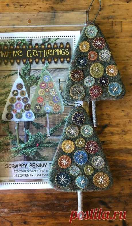Scrappy Penny Tree Green Primative Gathering - Etsy