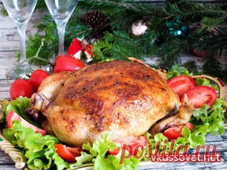 Курица, фаршированная блинами