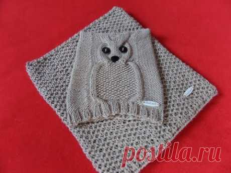 Шапка сова на ребенкка. Вязание спицами. Часть 2 Knitting(Hobby).