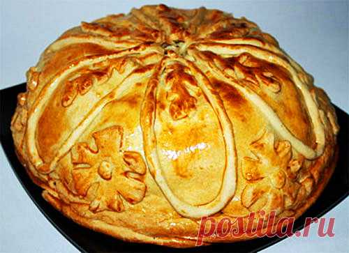 «Король пирогов» курник из блинов с курицей и грибами — Фактор Вкуса