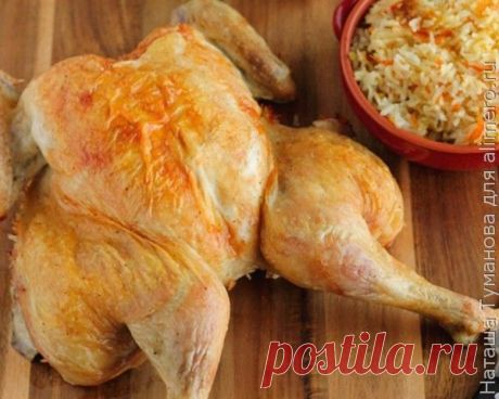 Жареный цыпленок с рисом