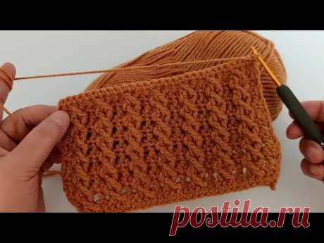 Perfect easy! only 2 rows of winter crochet stitch pattern for beginners