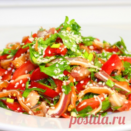 Салат &quot;Гурман&quot;. Вкуснятина при минимуме ингредиентов!