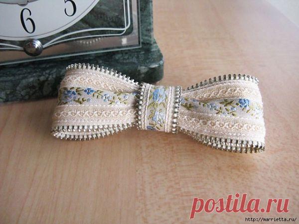 Заколочка из застежки молнии (мастер-класс) / Аксессуары (не украшения) / Модный сайт о стильной переделке одежды и интерьера