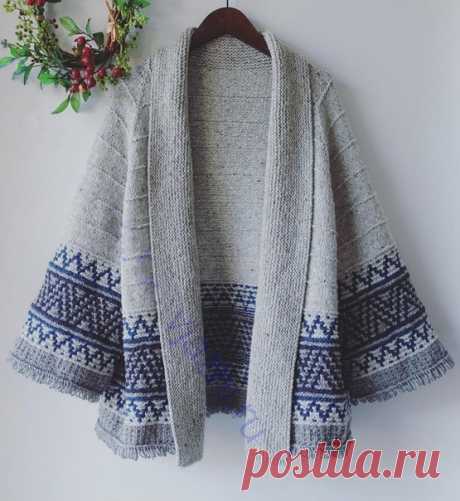 Пост на стене КАРДИГАН С СТИЛЕ БОХОФайл ⬇️#кардиган_спицами #стиль_бохо #кардиган_бохо #бохо_спицами #описание_вязания #вязание_спицами