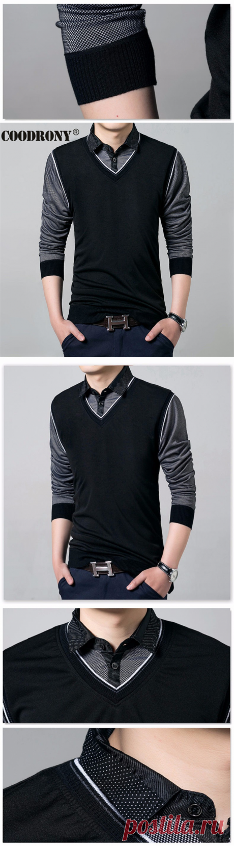 Повседневное Свитер в клетку рубашка Для мужчин осень зима вязаный шерстяной Twinset жилет Для мужчин кашемир Пуловеры для женщин Для мужчин хлопковый Homme MARQUE 66159 купить на AliExpress