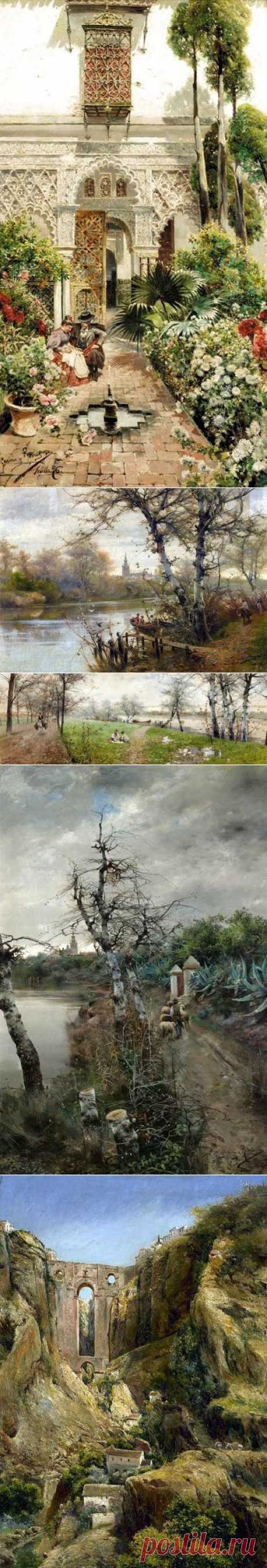 Manuel Garcia y Rodriguez (Spanish, 1863 - 1925) | &quot;Ты – кровь души, испанский мой язык!&quot; Мигель де Унамуно..