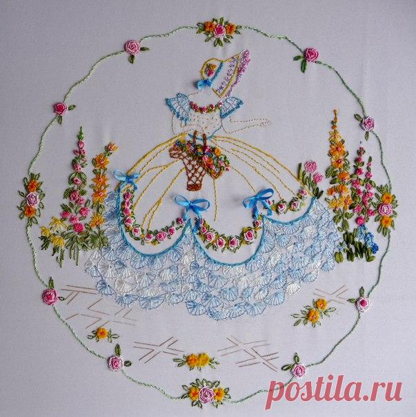 Добрый весенний денечек, мои дорогие дамы
Недавно прошла конференция по вышивке, на которой я показывала основы бразильской вышивки, на примере вот этой картины 