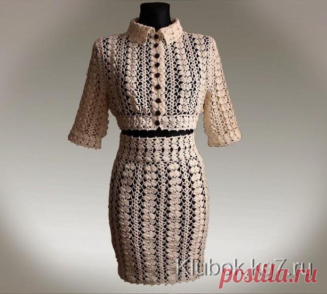 ШИКАРНОЕ ПЛАТЬЕ ОДНИМ УЗОРОМ | Клубок