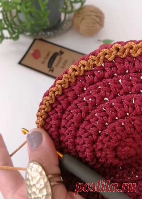 Зигзагообразный кант крючком 😍