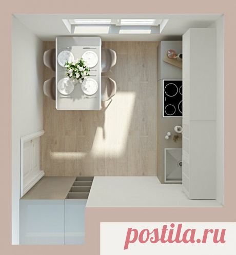 5 вариантов мини-кухни 6 м² в панельке. Забирайте идеи | INMYROOM.RU | Яндекс Дзен