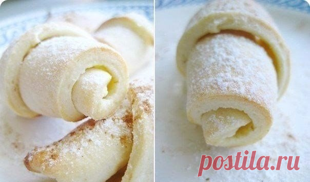 Безумно вкусные и нежные рогалики из творожного теста
