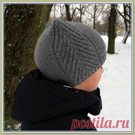 Шапка-кошка спицами