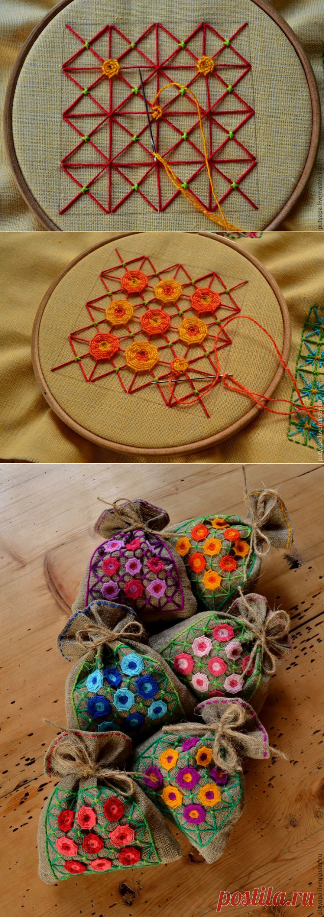 Вышивка в технике «Декоративная сетка» или «Крестик для ленивых»: цветочки-мандалы — Сделай сам, идеи для творчества - DIY Ideas