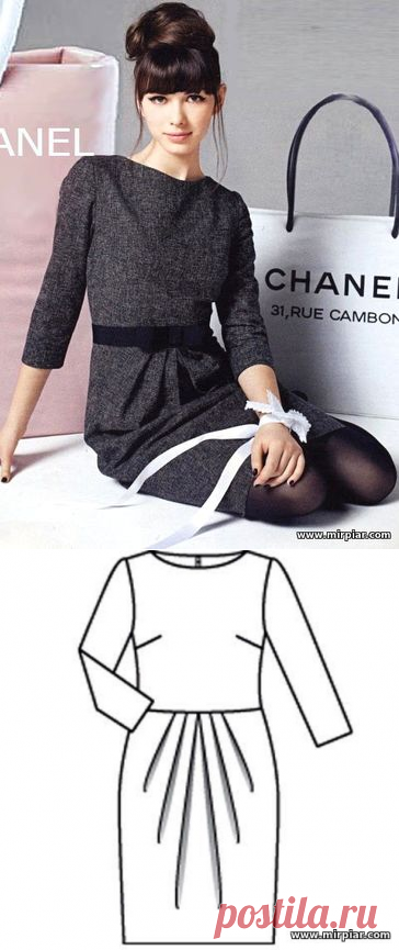 free pattern, платье-футляр, выкройка платья, pattern sewing, выкройки платьев, выкройки скачать, шитье, готовые выкройки, платье, выкройки бесплатно, выкройки скачать, MirPiar.com