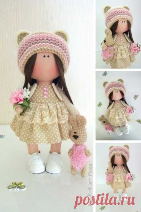 Love Winter Doll Christmas Fabric Doll Cloth Rag Doll Tilda | Etsy