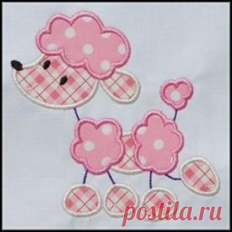 Stick Poodle Applique designs