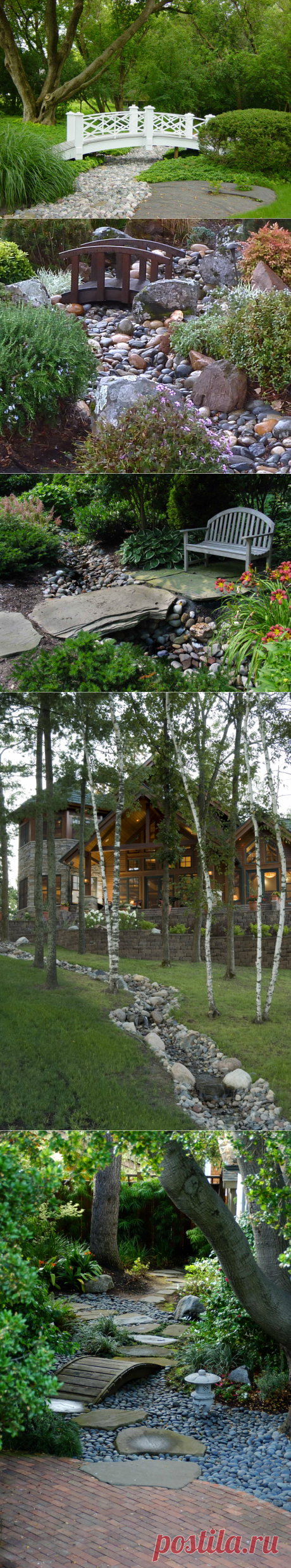 Сухой ручей на даче своими руками: фото сухого ручья | Houzz Россия