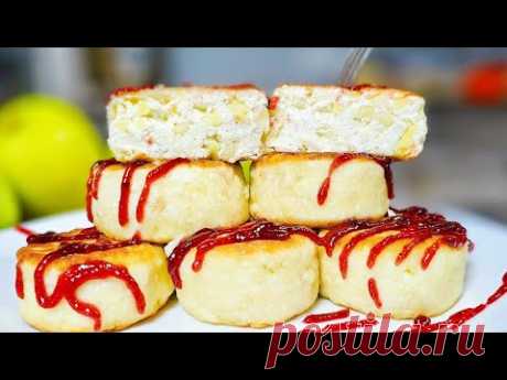 Самые ПЫШНЫЕ ЯБЛОЧНЫЕ Сырники БЕЗ МУКИ!!🍏5 секретов НЕЖНЫХ ТВОРОЖНЫХ Сырников  с Яблоками