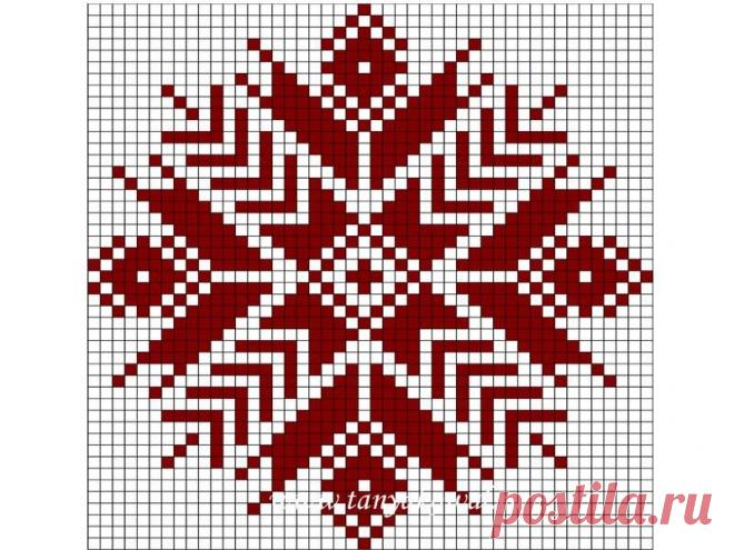 Снежинки. Самая красивая подборка из 50 узоров для вязания жаккарда и вышивки | Стильное вязание KNITMILO | Дзен