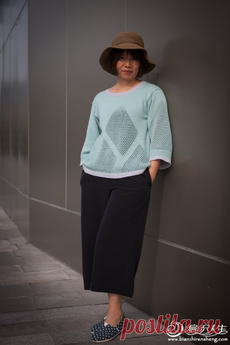 可以织母女装的萌芽Knit Ange惬意棒针镂空衫-编织教程-编织人生