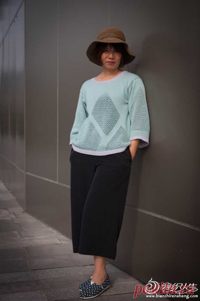 可以织母女装的萌芽Knit Ange惬意棒针镂空衫-编织教程-编织人生