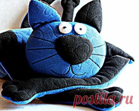 Кот-подушка. Мастер-класс + выкройка | Домохозяйка