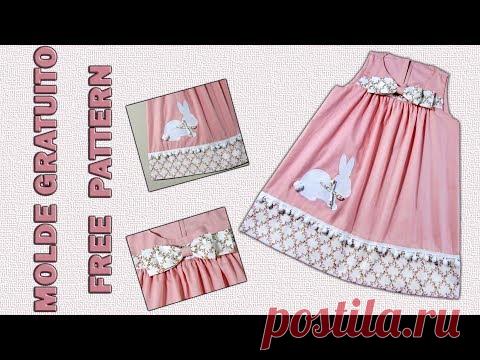 Vestido de Páscoa   6 a 11 anos   #FiqueEmCasa e costure #Comigo #Gratidão