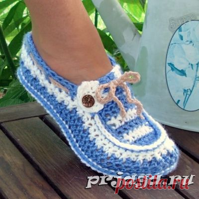 Великолепные тапочки крючком от Genevive_Too