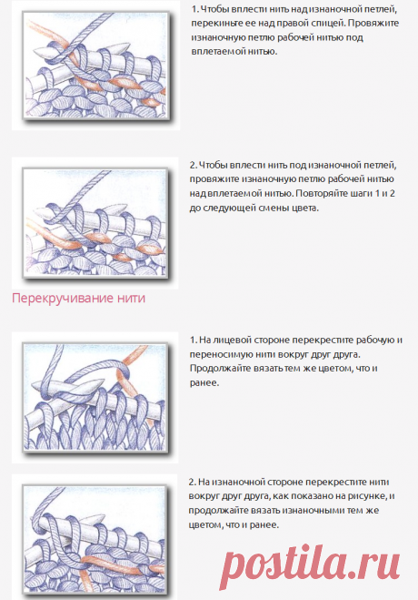 3,  Как вязать норвежские узоры и жаккард без протяжек - Modnoe Vyazanie ru.com