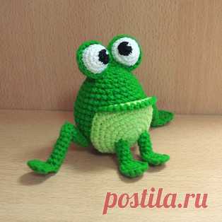 Лягушонок амигуруми. Схемы и описания для вязания игрушек крючком! Бесплатный мастер-класс от Наталии Лобзовой по вязанию маленького лягушонка крючком. Высота вязаной игрушки всего 9 см. Для изготовления такой лягушки…