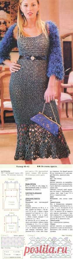 Новогоднее платье крючком