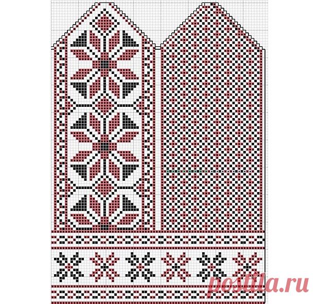 Подборка схем для варежек