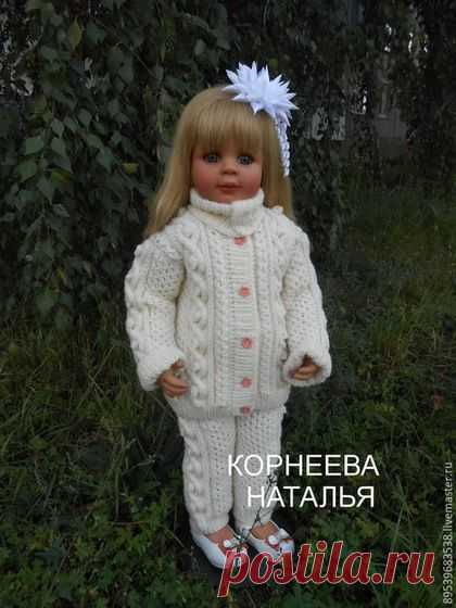 Купить ТЕПЛЫЙ КОСТЮМ " ЗИМУШКА" - бежевый, однотонный, кофточка, кофта, кофта вязаная