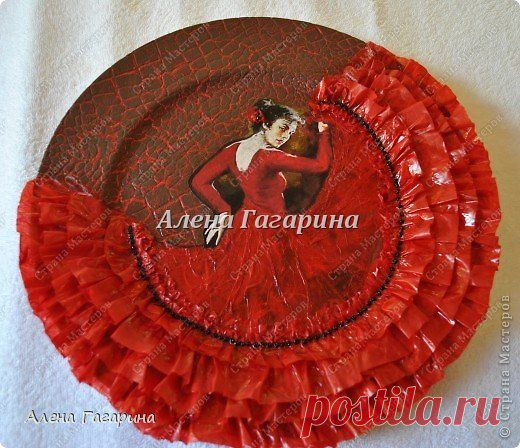 Потрясающая тарелка "Танцовщица Фламенко"! - Декупаж - Женский Мир