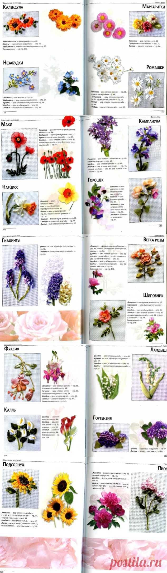 Цветочная оранжерея / Вышивка / Вышивка лентами