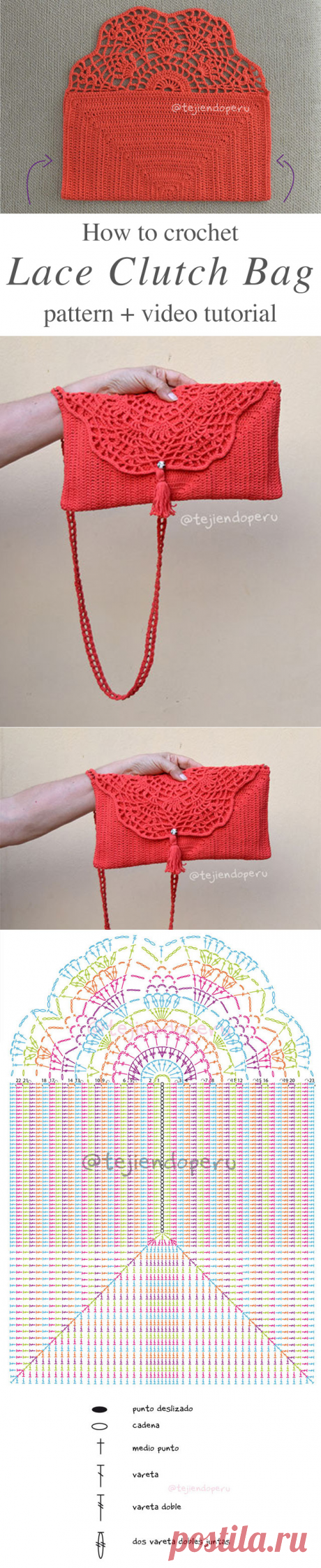 Pretty Handbag Crochet Pattern Tutorial | CrochetBeja