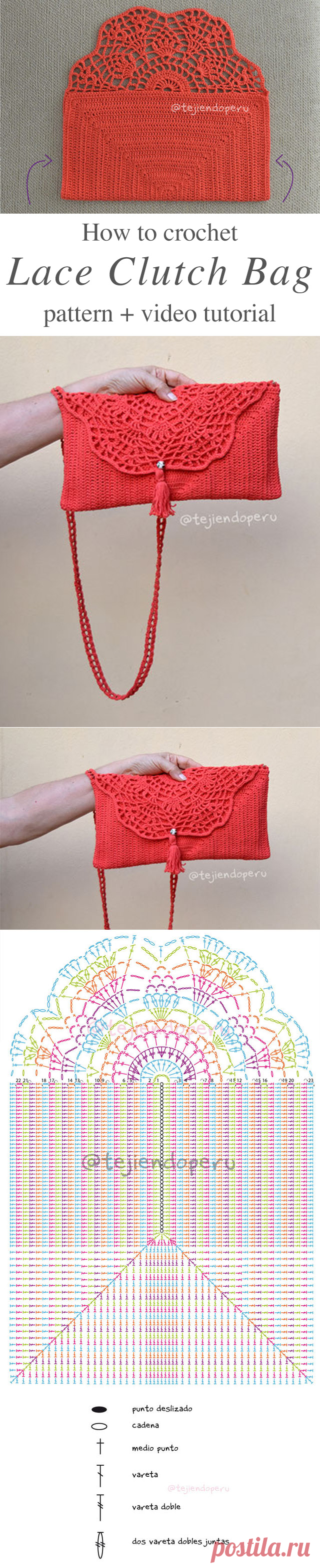 Pretty Handbag Crochet Pattern Tutorial | CrochetBeja
